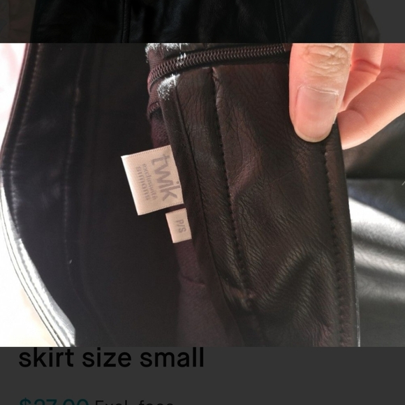 Twik faux leather skirt size small - Picture 6 of 9